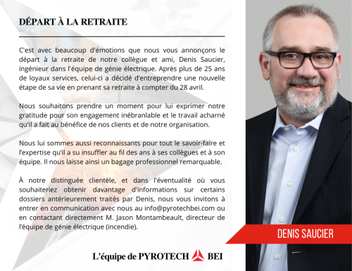 Retraite de Denis Saucier